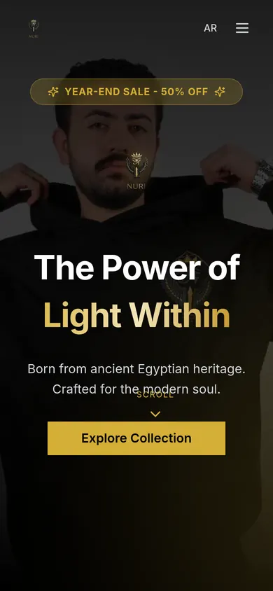 NURI streetwear on mobile